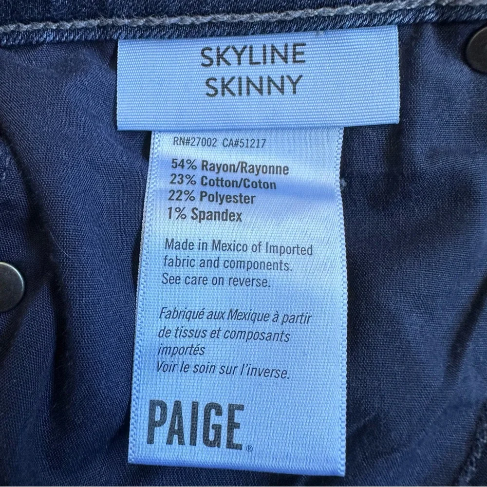 Paige Women's Skyline Skinny Blue Stretch Denim Jeans‎ Size 27
